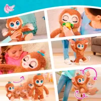 Jucărie interactivă Hasbro Animals Peanut the Playful Monkey 28113 4+ / Brown photo 6