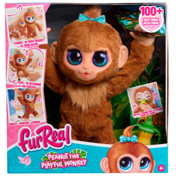 Интерактивная игрушка Hasbro Animals Peanut the Playful Monkey 28113 4+ / Коричневый photo 7