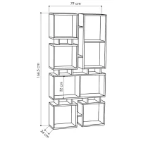 Стеллаж Showdeko RAIL NO.1 166.5 x 79 x 24см cm / ЛДСП / Oak photo 2