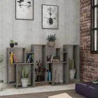Стеллаж Deco Karmato 169 x 96 x 26см cm / ЛДСП / Серый photo 3