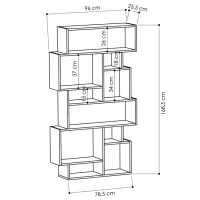 Стеллаж Deco Karmato 169 x 96 x 26см cm / ЛДСП / Серый photo 6