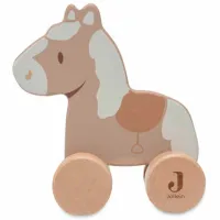 Jucărie Jollein Animals Horse on Wheels Nostalgic Ride 112-001-67103 0.5+ / Beige photo 2