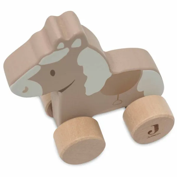 Jucărie Jollein Animals Horse on Wheels Nostalgic Ride 112-001-67103 0.5+ / Beige photo 3