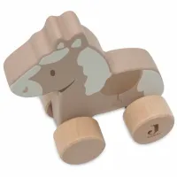 Jucărie Jollein Animals Horse on Wheels Nostalgic Ride 112-001-67103 0.5+ / Beige photo 3