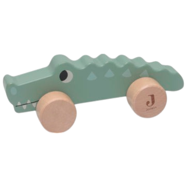 Jucărie Jollein Animals Crocodile on wheels Jungle Jambo 112-001-67090 1+ / Green photo 1