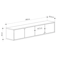 Тумба под телевизор Showdeko Spark 35 x 180 x 35.6см / ДСП photo 2