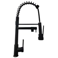 Baterie pentru bucătărie Backer EVF28 Mono comandă / extractibilă / Alamă / Black