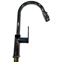 Baterie pentru bucătărie Backer EVF22 Mono comandă / extractibilă / Inox / Black