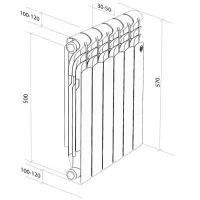 Radiator secțional Royal Thermo Revolution 2.0 Aluminiu photo 6