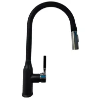 Baterie pentru bucătărie Backer EVF39 Mono comandă / extractibilă / Alamă / Black