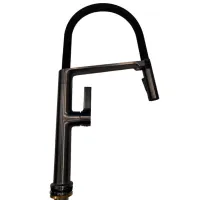 Baterie pentru bucătărie Backer EVF43 R Mono comandă / extractibilă / Alamă / Black