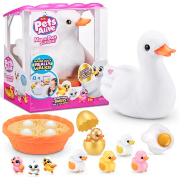 Set jucării Zuru Animals Mama & Baby Surprise 9548 3+ / White photo 2