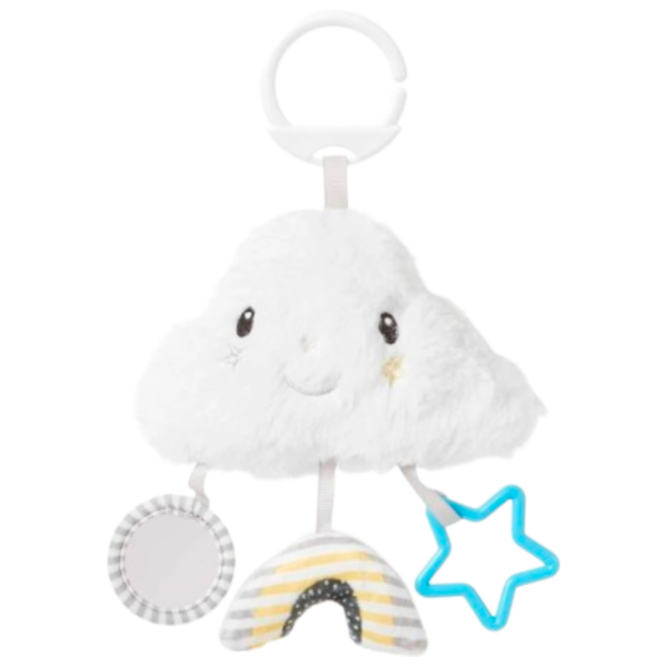 Jucărie pentru pătuțuri și cărucioare Nuby Cloud & Star ID99822 0+ / White photo 1