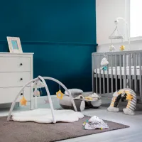 Jucărie pentru pătuțuri și cărucioare Nuby Cloud & Star ID99822 0+ / White photo 2
