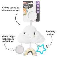 Jucărie pentru pătuțuri și cărucioare Nuby Cloud & Star ID99822 0+ / White photo 3