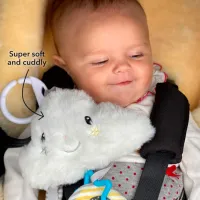 Jucărie pentru pătuțuri și cărucioare Nuby Cloud & Star ID99822 0+ / White photo 4