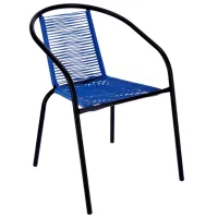 Садовый стул AG Bistro Металл / Полиэстер / Синий Черный