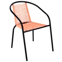 Садовый стул AG Bistro Металл / Полиэстер / Кораловый Черный