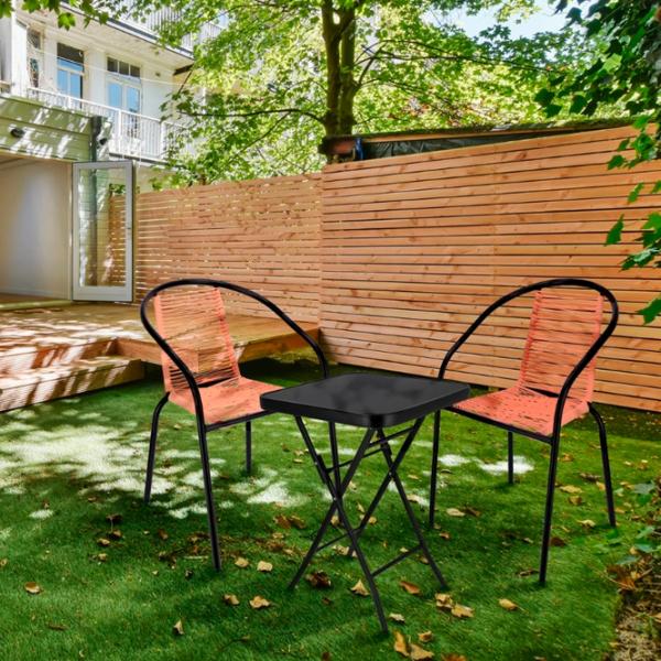 Scaun de grădină AG Bistro Metal / Poliester / Coral Black photo 6 Scaun de grădină AG Bistro Metal / Poliester / Coral Black photo 6