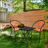 Садовый стул AG Bistro Металл / Полиэстер / Кораловый Черный photo 6