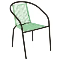 Scaun de grădină AG Bistro Metal / Poliester / Green Black