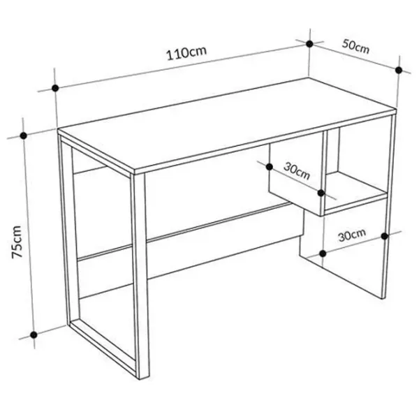 Офисный стол Deco 4 STUDY DESK ДСП/ Белый photo 4