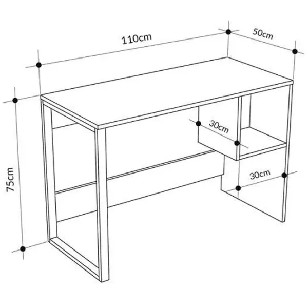 Офисный стол Deco 4 STUDY DESK ДСП/ Дуб photo 5