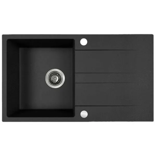 Кухонная мойка Backer NONA WING 76 x 44 / Искусственный камень / Черный photo 1 Кухонная мойка Backer NONA WING 76 x 44 / Искусственный камень / Черный photo 1