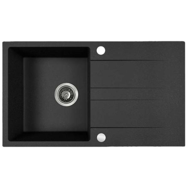 Кухонная мойка Backer NONA WING 76 x 44 / Искусственный камень / Черный photo 1 Кухонная мойка Backer NONA WING 76 x 44 / Искусственный камень / Черный photo 1