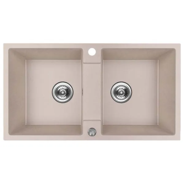Кухонная мойка Backer NONA DUO 80 x 44 / Искусственный камень / Слоновая кость photo 1 Кухонная мойка Backer NONA DUO 80 x 44 / Искусственный камень / Слоновая кость photo 1