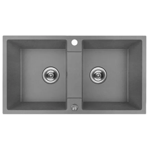 Chiuvetă Backer NONA DUO 80 x 44 / Piatră artificială / Gray photo 1