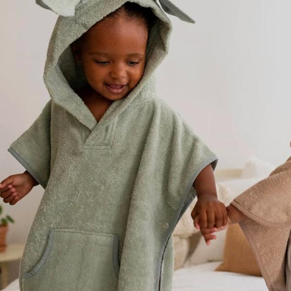 Детское полотенце Bibs Poncho Kangaroo 60 x 56 см / Хлопок / Серо-зеленый photo 2