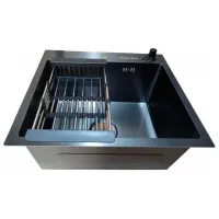 Chiuvetă Backer Grid 500-45033 50 x 45 / Oțel inoxidabil / Black