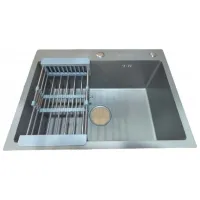 Chiuvetă Backer Grid 600-45033 60 x 45 / Oțel inoxidabil / Gray