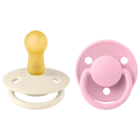 Соска круглая Bibs De lux 190214 Для девочек / 6 месяцев - 18 месяцев / Латекс / Baby Pink