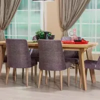 Masă de bucătărie fixă Modalife Alize PAL/ Brown