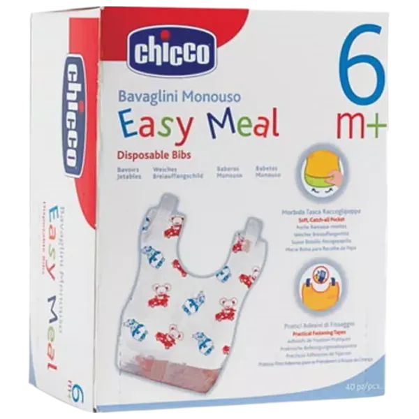 Bavetă Chicco 67440.01 Clasică / Hîrtie / White photo 2