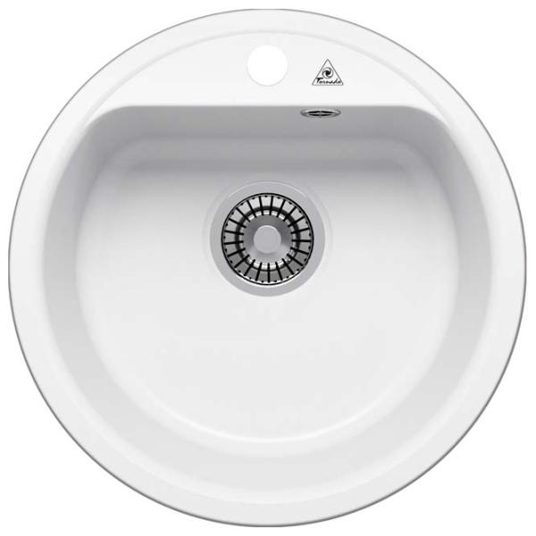 Кухонная мойка Tornado QUARTZ D480 41 x 41 / Искусственный камень / Белый photo 1