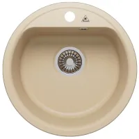 Chiuvetă Tornado QUARTZ D480 41 x 41 / Piatră artificială / Ivory