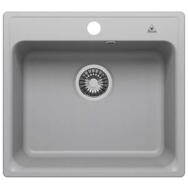 Кухонная мойка Tornado QUARTZ S530 53 x 48 / Искусственный камень / Серый photo 1