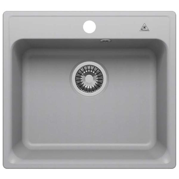 Кухонная мойка Tornado QUARTZ S530 53 x 48 / Искусственный камень / Серый photo 1