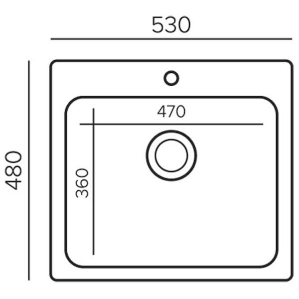 Кухонная мойка Tornado QUARTZ S530 53 x 48 / Искусственный камень / Серый photo 2