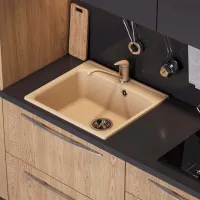 Кухонная мойка Tornado QUARTZ S530 53 x 48 / Искусственный камень / Слоновая кость photo 2