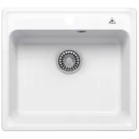 Chiuvetă Tornado QUARTZ S530 53 x 48 / Piatră artificială / White