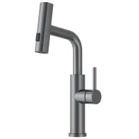 Baterie pentru bucătărie Backer PAX 3228 Mono comandă / extractibilă / Alamă / Gray