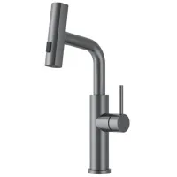 Baterie pentru bucătărie Backer RAF 3281 Mono comandă / extractibilă / Alamă / Gray