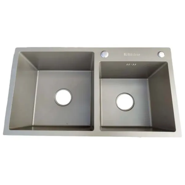 Chiuvetă Backer Duo 750-41047 75 x 41 / Oțel inoxidabil / Gray photo 1
