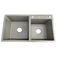 Chiuvetă Backer Duo 750-41047 75 x 41 / Oțel inoxidabil / Gray