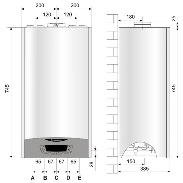 Centrală termică pe gaz Ariston Clas One System 35 35 kW / 350 m² photo 5