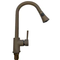 Baterie pentru bucătărie Backer 35129 Mono comandă / extractibilă / Alamă / Black